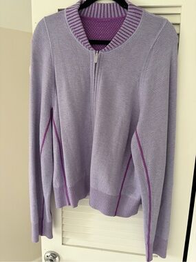 Lululemon Lilac Zip-Front Women's Sweater Jacket - Reversible